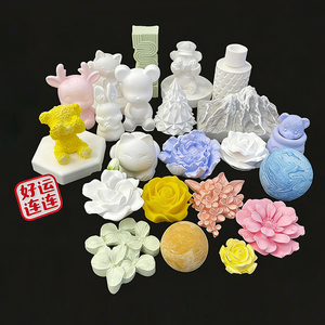 Diffuseur d'ambiance en <span class=keywords><strong>pierre</strong></span> de gypse en forme de fleur personnalisé, respectueux de l'environnement, pour la décoration intérieure, fabriqué en plâtre - Product Image 1