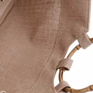 Sac de shopping promotionnel écologique en toile de jute portable - Product Image 6