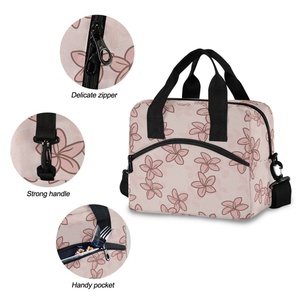 Sac isotherme pour le déjeuner à motif floral hawaïen personnalisé, 15L, en polyester, faible MOQ, design tendance et personnalisé pour adulte - Product Image 5