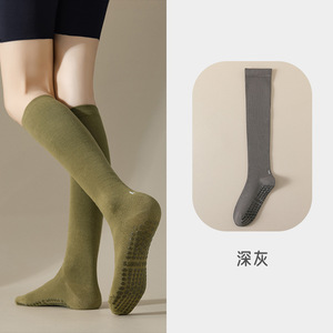Chaussettes <span class=keywords><strong>de</strong></span> yoga pour femmes, chaussettes <span class=keywords><strong>de</strong></span> compression pour mollets, chaussettes <span class=keywords><strong>de</strong></span> compression sans couture, antidérapantes, pour fitness, pilates, sport, cyclisme - Product Image 3