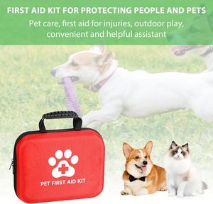 Anthrive Home Outdoor Hiking Emergency Kit EVA Waterproof Travel Kit Pet Cat Dog First Aid Kit Bag With Tick Remover - Product Image 5