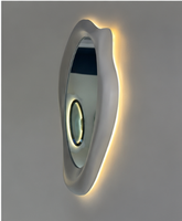 Meuble-lavabo mural de salle de bain avec miroir LED, double vasque, armoire de rangement, ensemble combiné en MDF étanche, vente en gros directe usine