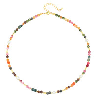 Chakra plaqué or véritable perle d'eau douce 18 pouces collier à breloques pierre naturelle agate cristal femmes
