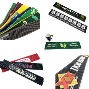 Branded Silicone PVC Bar <b>Mat</b> Rubber <b>Beer</b> Spill Pad Pub Rail <b>Mat</b> Drip Tray Non Slip <b>Mat</b> Coaster Placemat for Events Parties - Product Image 3