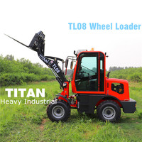 Titanhi Hoflader China 800kg 0.8 Tonnen ZL08F Kleintraktor Farm Mini CE Radlader mit Euro 3 Motor, Schnellwechsler und Palettengabel – Preis