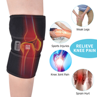 Genouillère chauffante USB avec sac de transport, coussinets chauffants électriques pour le genou, masseur thérapeutique pour soulager la douleur de l'arthrite