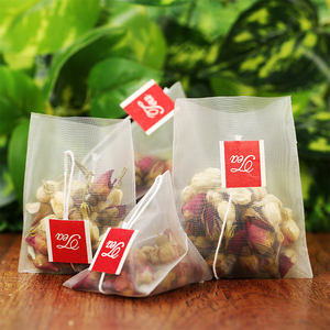 Vendita calda individuale rete di nylon di forma piramidale bustina di tè con la stringa e tag - Product Image 2