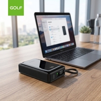 Batterie externe portable haute capacité OEM, batterie polymère universelle, charge rapide PD 22,5 W, mini batterie externe 20000 mAh avec câble
