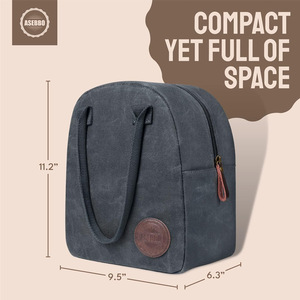 定制 LOGO 便携式保温软质餐袋套装 儿童午餐盒 拉链闭合 迷你保温袋 学校用保暖尼龙牛津布包 - Product Image 3