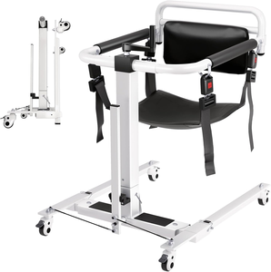 Silla de Transferencia Hidráulica para Pacientes 4 en 1, 180 °   Silla de Ruedas con Asiento Dividido, Altura Ajustable para Transferencia de Personas Mayores en el Hogar - Product Image 1