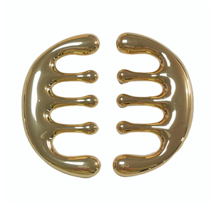 spa use wellness Scalp <b>Massage</b> products five teeth metal gua sha comb gold color Relaxation <b>Massage</b> <b>Tool</b> for head - Product Image 6