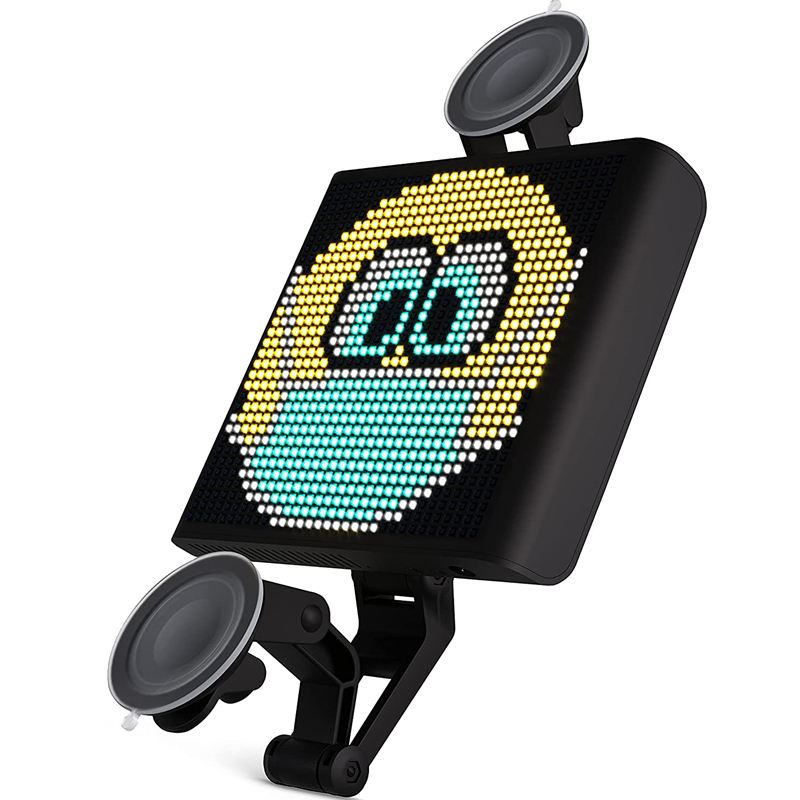 Car Led Screen Pixel Art Display 64 X 64 Voice App Cellphone Control Programmable Led Car Rear Window Digital Display