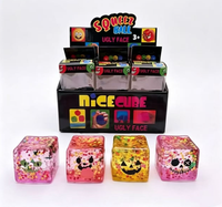 Jouet Squishy Anti-stress en Maltose Transparente Scintillante, Couleurs Assorties, Idéal pour Halloween et Cadeaux de Fête (Vente Flash)