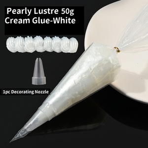 Adhesivo metálico de pegamento en crema con brillo nacarado de 50g para fundas de teléfono DIY, espejos, marcos de fotos, decoración de pinzas para el cabello - Product Image 3