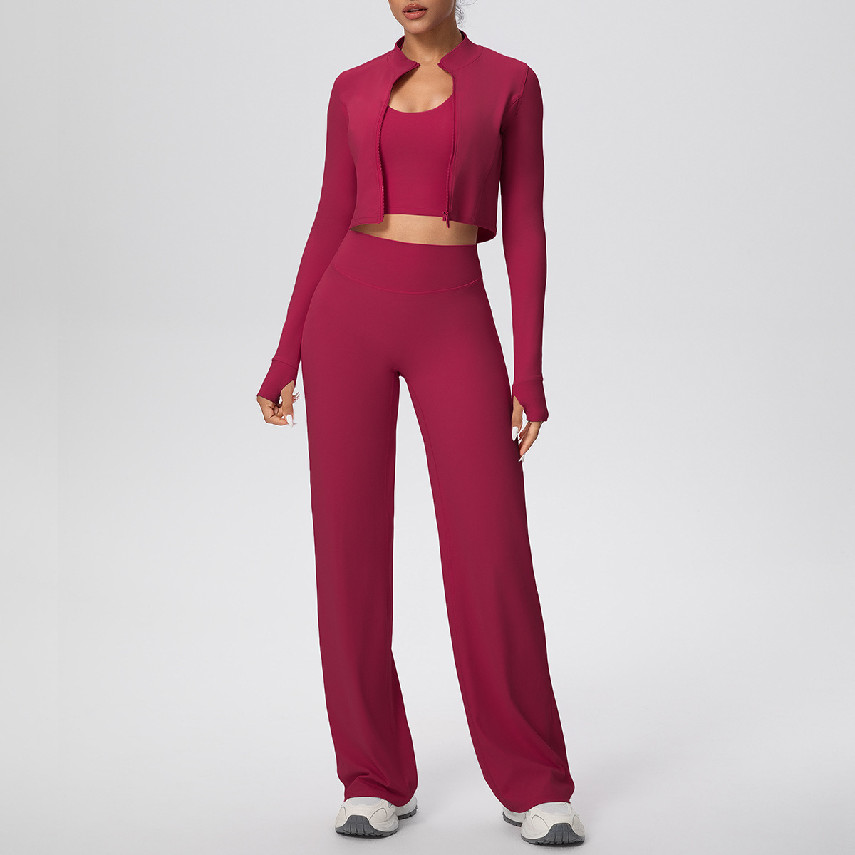 7125 + 7126 + 7128 set di tre pezzi-rosso carminio