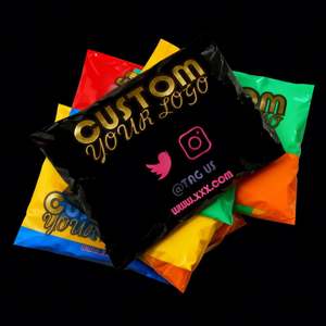 Bolsas Postales Personalizadas de Alta Calidad con MOQ Bajo, Bolsa de Envío Negra Mate con Logotipo, Paquete de Poliéster para Ropa, Camisetas - Product Image 1