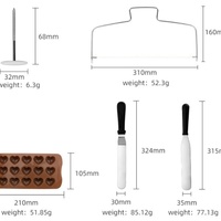 Kit d'outils de décoration de gâteaux et pâtisseries en acier inoxydable écologique antiadhésif, 1 pièce