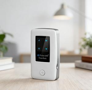 เราเตอร์ 4G LTE Mifi พร้อมพาวเวอร์แบงค์ 6000mAh WiFi 6 เราเตอร์พกพา 300Mbps ฮอตสปอต อินเทอร์เน็ตใช้งานได้นาน ใช้งานกลางแจ้งได้ รองรับ VoIP QoS รุ่นใหม่ - Product Image 1