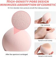 Éponge de maquillage personnalisable en forme de pêche rose, grande, douce, sans latex, lavable, pour fond de teint, vente en gros