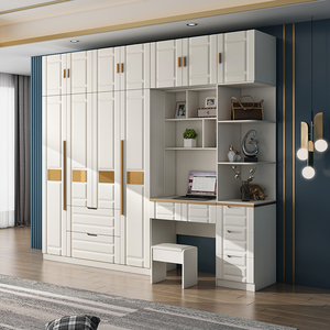 Armoire de chambre à coucher autoportante <span class=keywords><strong>en</strong></span> panneaux de particules ZD MDF, porte shaker, design moderne, placards, rangement pour vêtements, <span class=keywords><strong>dressing</strong></span> - Product Image 4