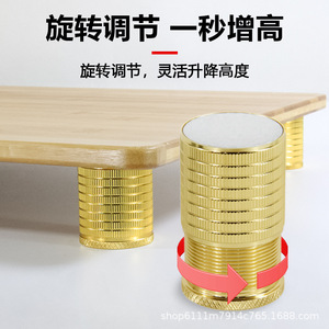 <b>Adjustable</b> Aluminum Alloy Furniture <b>Leg</b> Round Cabinet <b>Height</b> Increase Easy Installation Home Office Minimalist Style - Product Image 4