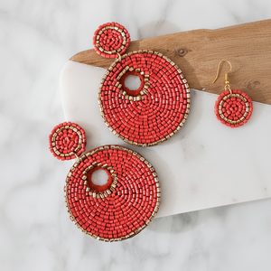 Pendientes de moda bordados de moda para mujer - Product Image 1