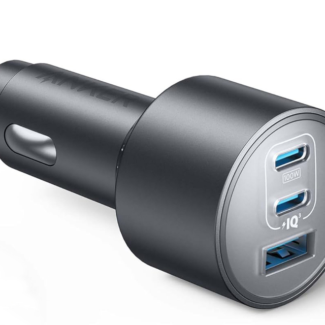 Anker 167.5W Max USB-C Car Charger 3-Port Ultra-Compact Fast Charger for MacBook Pro/Air iPhone 15/14/13 Series 40W Output Power