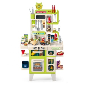 Ensemble de <span class=keywords><strong>cuisine</strong></span> pour enfants KSF, jeu de rôle, boîte en plastique, 104 pièces, robinet à eau vapeur simulé, fonctions éducatives et d'apprentissage - Product Image 1