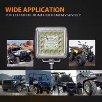 Exploradora Led Cuadrado Dual Flash Bicolor 77w Led Work Light pour camion tout-terrain