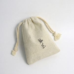 Custom Printed Cotton Linen <b>Pouch</b> Candle Tea Coffee <b>Drawstring</b> Linen Bags - Product Image 4
