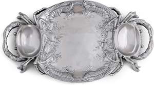 Assiettes de vaisselle en aluminium faites à la main avec poignée décorative plateau de service alimentaire écologique pour usage domestique - Product Image 5