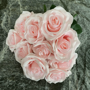 Ramo de Rosas de Seda Rojas y Blancas al por Mayor, 10 Cabezas, Flores Artificiales para Decoración de Bodas, Día de <span class=keywords><strong>San</strong></span> Valentín - Product Image 5