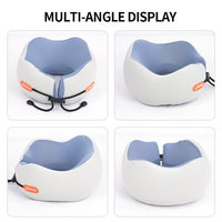 Oreiller de Voyage Réglable en Tissu Soie Glacée, Cale-Nuque d'Avion Confortable en Mousse à Mémoire de Forme de Haute Qualité, Logo Personnalisé