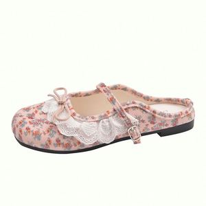 Nouvelles sandales compensées pour femme style printemps-été avec décorations nœud français sur l'orteil - Product Image 5