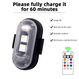 LED Mini Aircraft <b>Strobe</b> <b>Light</b> Wireless Remote Control Decorative <b>Light</b> for Car Motorcycle Rear Tail Flash Warning - Product Image 4