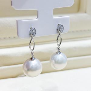 Accessoires en argent S925 pour la création de bijoux, bijoux en argent tendance, boucles d'oreilles avec perles rondes de 8 à 13 mm, 22128 - Support vide pour boucles d'oreilles - Product Image 3