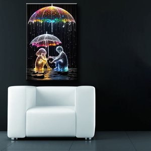 Cristal diamant <span class=keywords><strong>peinture</strong></span> tenir un <span class=keywords><strong>parapluie</strong></span> pour elle <span class=keywords><strong>sous</strong></span> <span class=keywords><strong>la</strong></span> <span class=keywords><strong>pluie</strong></span> bricolage cadeau créatif pour petite amie chambre décoration murale ASF3037 - Product Image 2