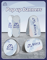 Bannière publicitaire A-Frame personnalisée double face, portable, pliable, horizontale, pour la présentation de la marque