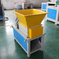 Broyeur portable de petits déchets métalliques, déchiqueteur mini à double arbre pour déchets solides et plastiques
