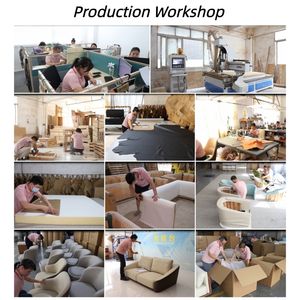 Sofá Modular de Canto Estilo Europeu Moderno, Ecológico, de Dois Lugares, Luxo Leve, Conjunto Curvo com Capa de Couro Sintético - Product Image 6