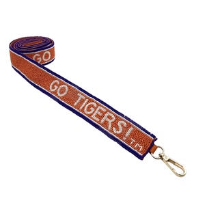 Go tigers Sangle perlée pour sac à main Sangles de sac en perles de rocaille en or blanc personnalisées Sangle perlée personnalisée pour sacs - Product Image 1