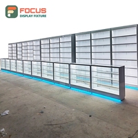 Vitrine de présentation pour magasin de tabac, sur mesure, écologique, robuste, en bois et verre, avec éclairage LED, garantie 3 ans