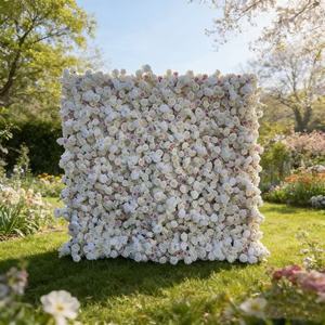 Guirlande de fleurs artificielles 6*10 pieds en rouleau pour décoration de mariage, de Noël et de fête, 100% réaliste - Best-seller - Product Image 1