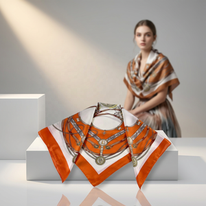 Sciarpa Personalizzata in Poliestere Premium OEM ODM 90x90 70x70, <span class=keywords><strong>Bandana</strong></span> da Donna con Stampa Serigrafica, Foulard Stampato - Product Image 1