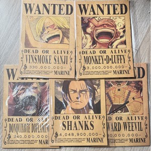 Affiches de recherche de <span class=keywords><strong>Luffy</strong></span> et Zoro des Pirates du <span class=keywords><strong>Chapeau</strong></span> de Paille, lot de 2 affiches 28,5x19 cm, décoration murale de chambre, peintures de dessins animés - Product Image 1