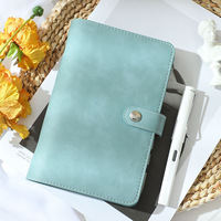 Porte-documents A5 en cuir PU avec logo personnalisé, classeur à 6 anneaux, papeterie de bureau avec divers designs, dossier de présentation Midori