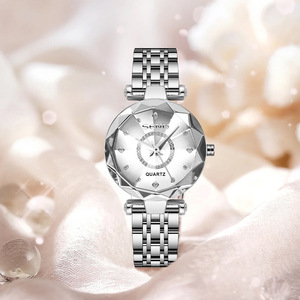 Ocean Heart Luxury <b>Watch</b> Stainless Steel Analog Quartz Women 3BAR Water Resistant Round <b>Case</b> Hidden Clasp 22 CM Band 10.5 Mm - Product Image 4