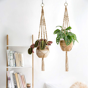 Dropshiping 2 Pack Plant Hangers Indoor Hanging Planter <b>Basket</b> Decorative <b>Flower</b> Pot Holder Rope <b>for</b> Home Decor - Product Image 5