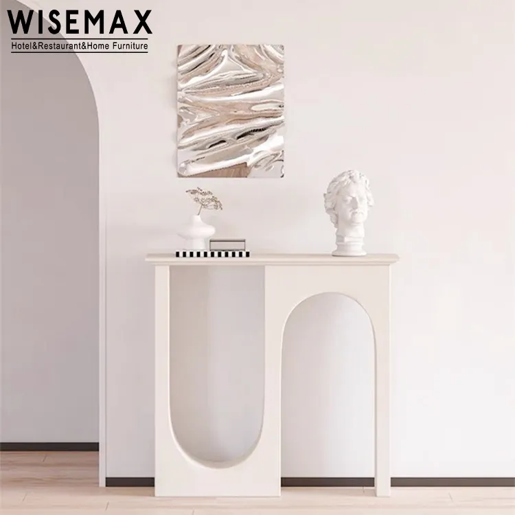 WISEMAX الأثاث جديد الاتجاه المنزل الأثاث الايطالية نمط خمر مزدوجة قوس تصميم خشبية طاولة وحدة التحكم ل المدخل