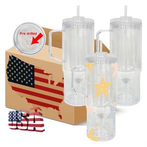 Lot de 20 gobelets en plastique acrylique de 40 oz, sans BPA, pré-perforés, avec logo personnalisé, pour globe à neige, paillettes, bricolage, cadeau - Product Image 1